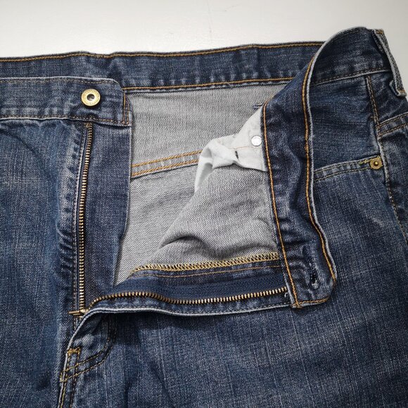 Levi's 569 Men's Size 42/32 Medium Wash Straight Legs Blue Jeans - Picture 5 of 14